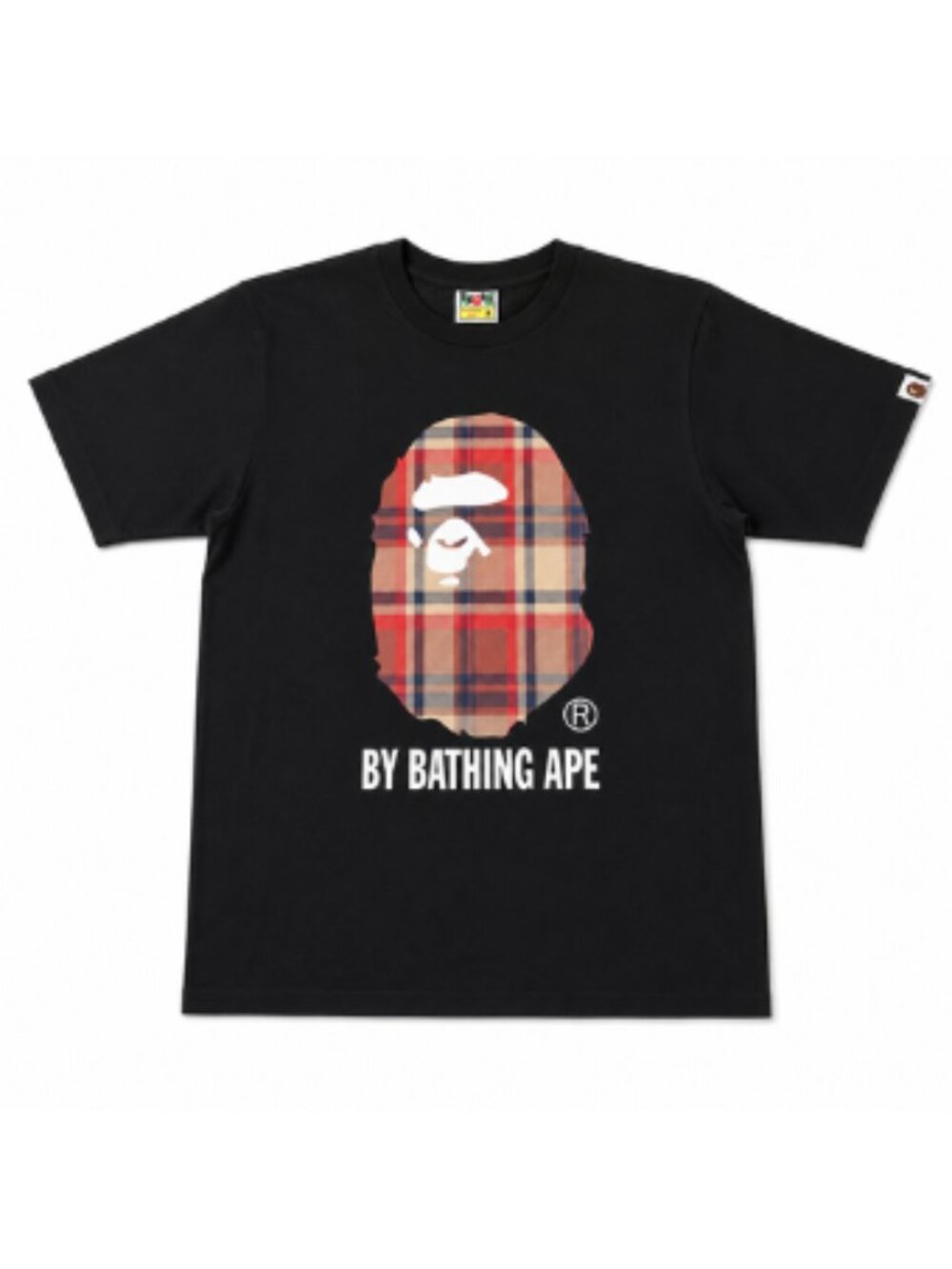 A Bathing Ape BAPE Check By Bathing Ape Tee - Black/Red Size Medium
